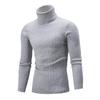 Autumn Winter Men's High Neck Sweater Solid Color Pullover Knitted Warm Casual Turtleneck Sweatwear Woolen Mens Winter Outdoor Tops