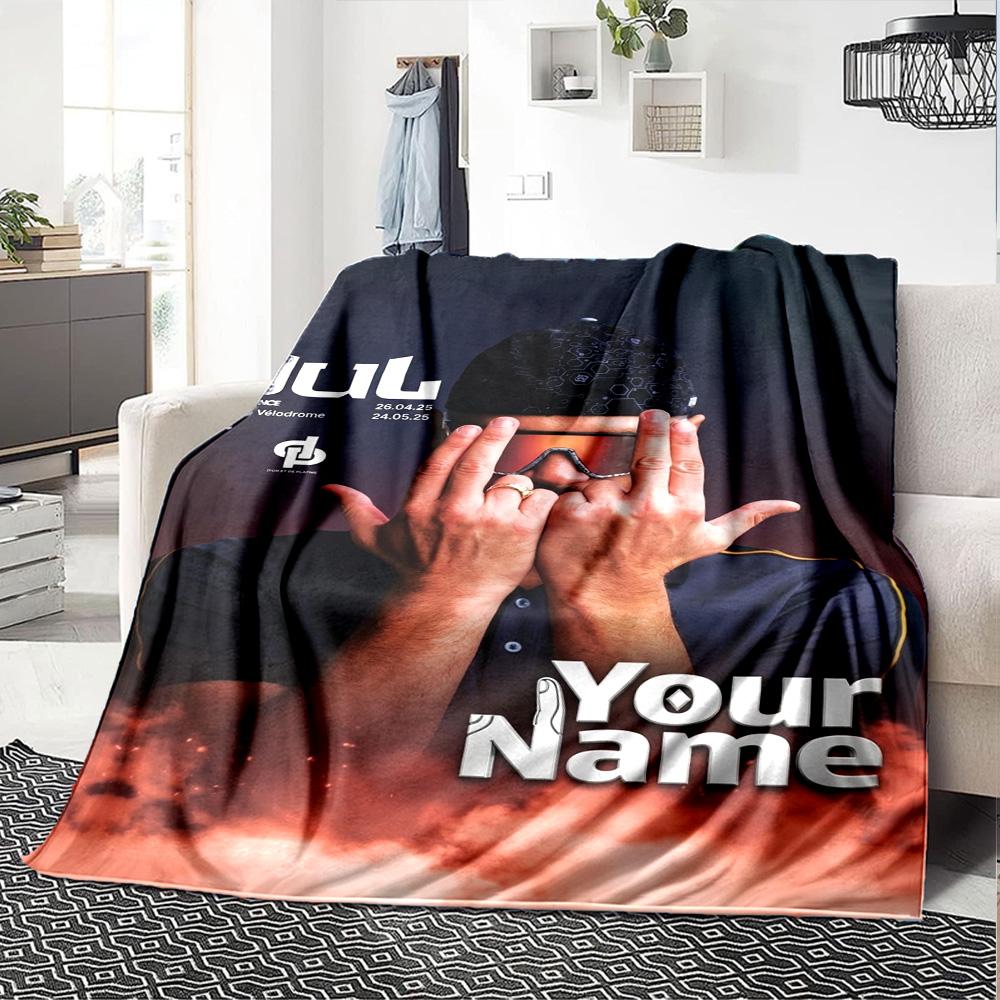 Name Custom Jul Album Print Flannel Blanket High Quality Warm Comfortable Cover for All Seasons Perfect for Gifts Home Decor