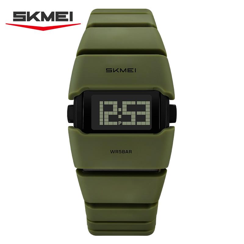 Skmei 2710 Fashion Luxury Men Digital Watch Excel Stainless Steel Band Luminous Calendar Stopwatch Sports Wrist Watch
