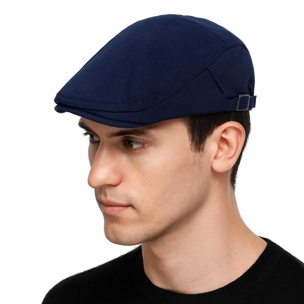 Adjustable Newsboy Caps Solid Color Flat Visor Cap Fashion Vintage Berets Hat  Men