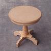 1:12 Dollhouse Mini Furniture: Pure White and Rosewood Round Coffee Table
