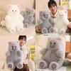 Adorable Long Haired Cat Plush Doll Soft Stuffed Animal Toy For Girls Birthday Gift