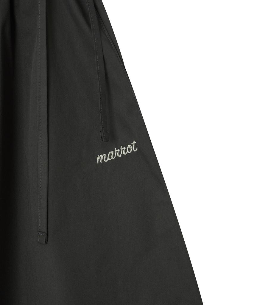 Marot Cotton String Midi Skirt_Charcoal