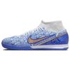 Mercurial Superfly 9 Academy CR7 IC DQ5312-182 Blue White Gold Indoor Soccer Shoes