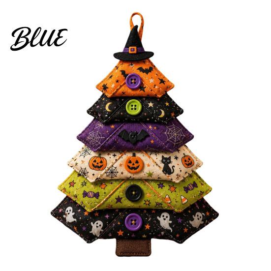 Handmade Seasonal Home Decor DIY Quilted Fabric Tree Kit Halloween Sewing Craft Creative Gift for Lovers Christmas Hanging Ornament Holiday Projects