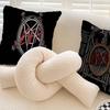 Rock S-Slayer Heavy Metal Band Pillow Covers Cartoon Sofa Decorative Home Double-sided Printing Short Plush Cute Cushion Cover