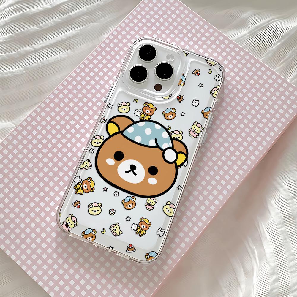 Anime Cute R-Rilakkumas Phone Case For Samsung Galaxy S26 S25 S24 S23 S22 S21 S20 FE Note20 Note10 Edge Plus Ultra Lite 5G Cover