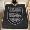 England national football logo Printed Flannel Blanket, soft throw for bedroom sofa, washable,soccer fan merchandise, great gift.