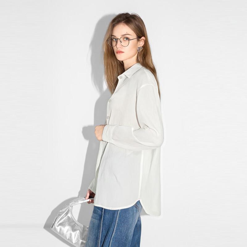 Shetu Women s Elegant Long-Sleeve Commuter Shirt S