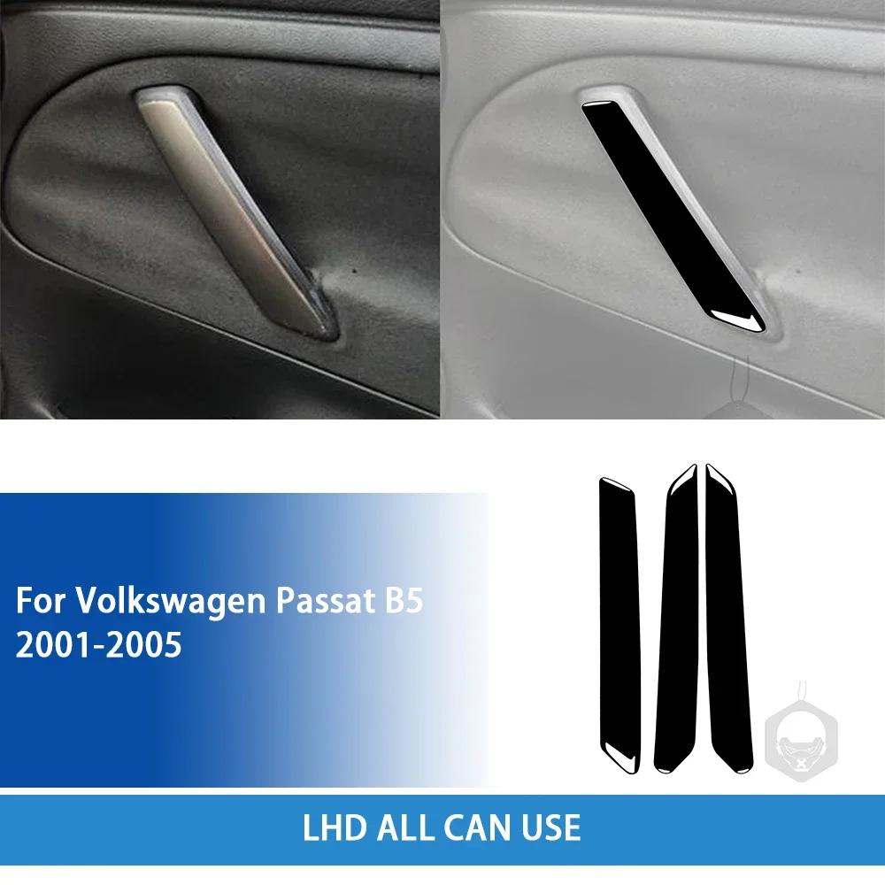 For Volkswagen Passat B5 2001-2005 Accessories Gloss Black Plastic Car Interior Lifting Gear Cupholder Panel Trim Sticker