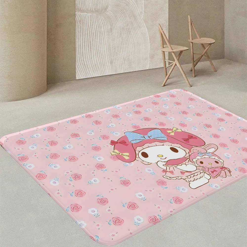 My M-melody Lovely Room Mats Anti-slip Absorb Water Long Strip Cushion Bedroon Mat Household Carpets