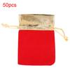 50pcs 7 X 9cm Velvet Bag Soft Drawstring Pouch Jewelry Wedding Gift Storage BagBlack