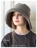 Adele AW Charmant Wide Brim Full Sun UV Adjustable with Chin Size L Gray Loo&c Women's Hat, Protection, Protection, Fall/Winter Warmth, Foldable,
