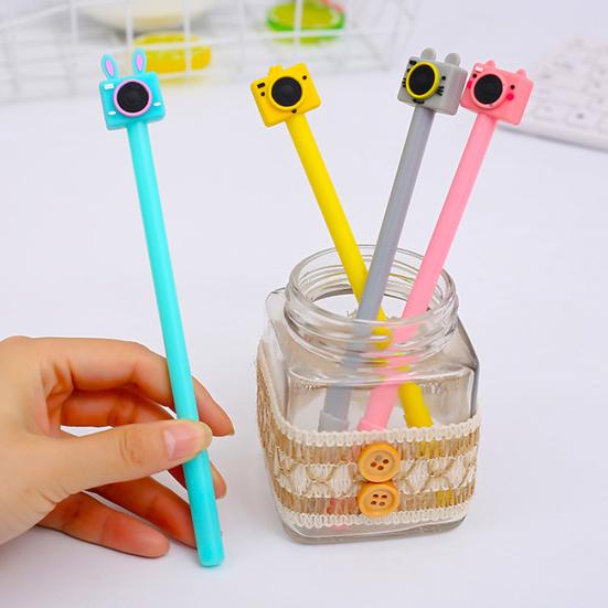 Pennarello in gel con inchiostro per fotocamera a forma di cartone animato, per studenti, scuola, ufficio, cancelleria, regalo
