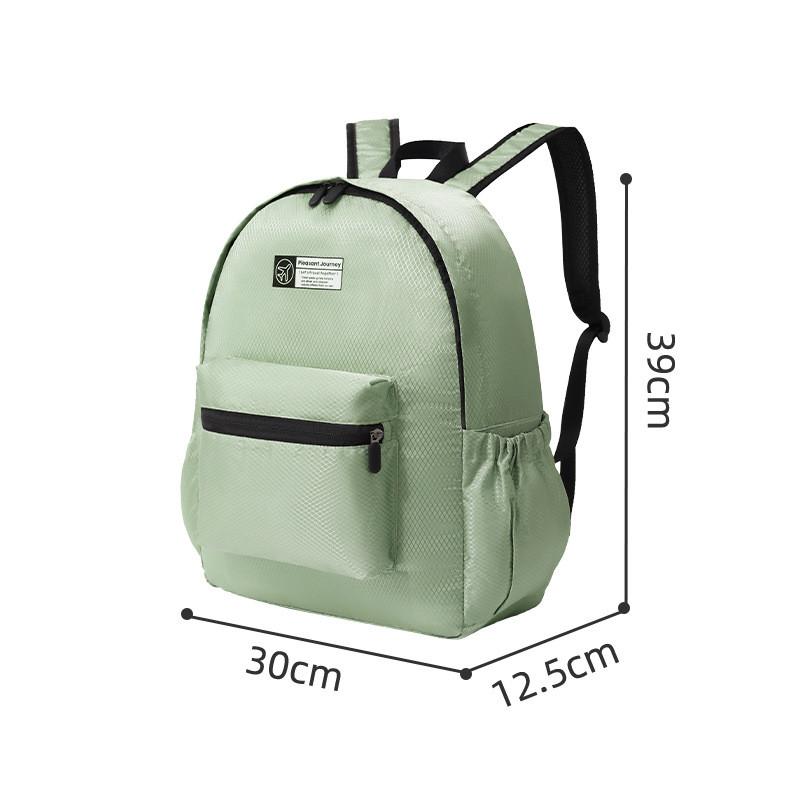 Monochrome Simple Lightweight Leisure Foldable Backpack For Hiking Sports And