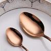 Mirror Finish Rose Gold Plated Stainless Steel Flatware Set Copper Silverware Set Rose Gold Spoon