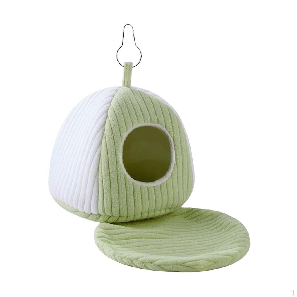 Vogelnest Bett Käfig Bettzeug Bequeme Hängematte zum Aufhängen mit Kissen für Winter Graupapagei