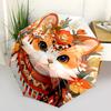 1pc Orange Cat Creative Design Durable Cartoon Folding Umbrella, Portable Compact Umbrella for Men and Women, Suitable for Travel or Daily Use.P073