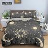 Sun and Moon Duvet Cover Set Tarot Pattern Bedding Set King Size for Bedroom Microfiber Comforter Cover Set for Kids Adults Gift