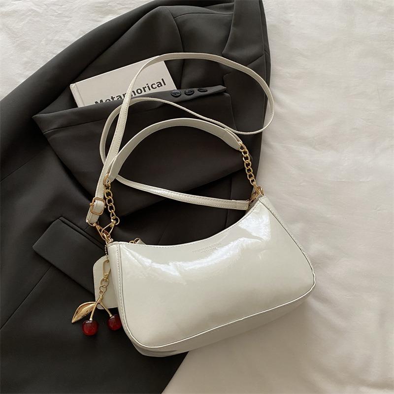 Solid color popular summer new fashion casual single shoulder trend commuting portable underarm small square bag