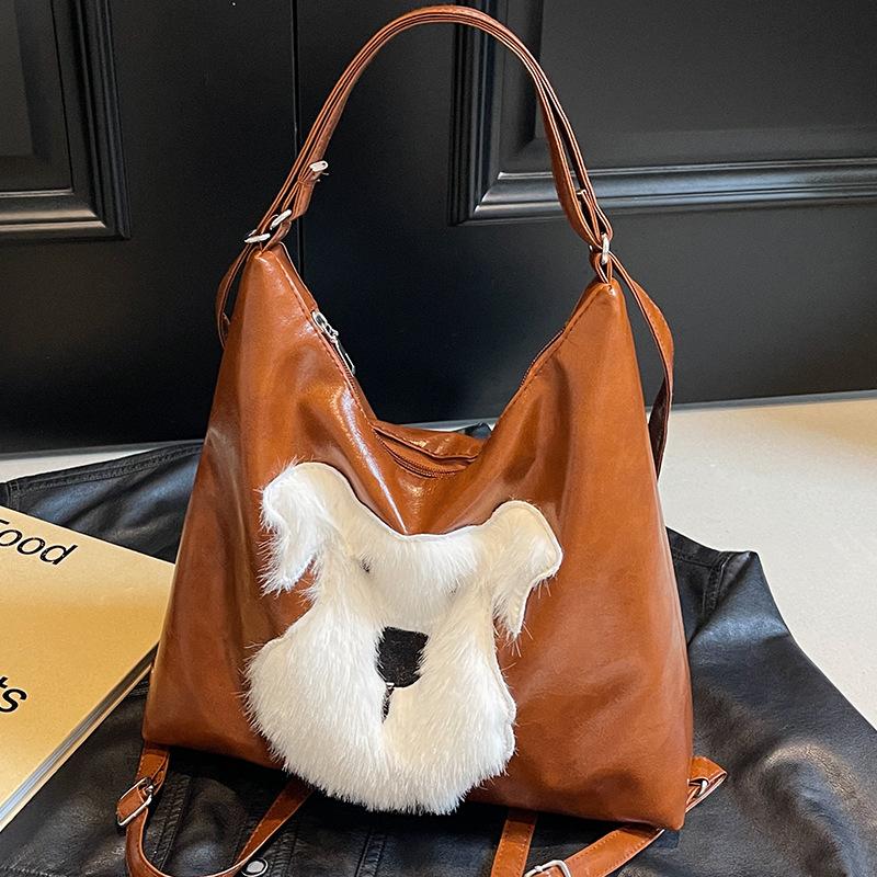 

Милая мультяшная сумка-тоут большой вместимости для женщин, осень-зима, новый корейский стиль, модный рюкзак Ins, повседневная женская сумка