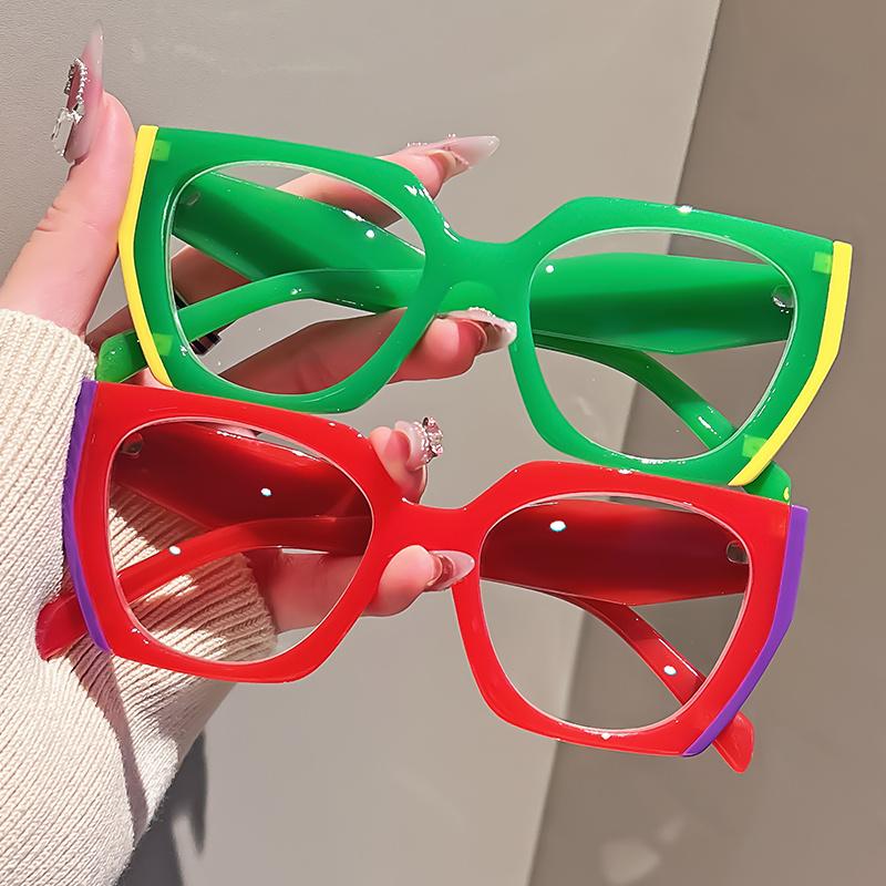 Elegant WOMEN'S fashion cat eye reading glasses-stylish purple, anti-blue light, full rim, square frame