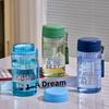 Water Bottle Summer Fashionable Transparent Plastic Cup with Graduated Tea Separation Direct Drinking Cup Students Go To School Portable Accompanying