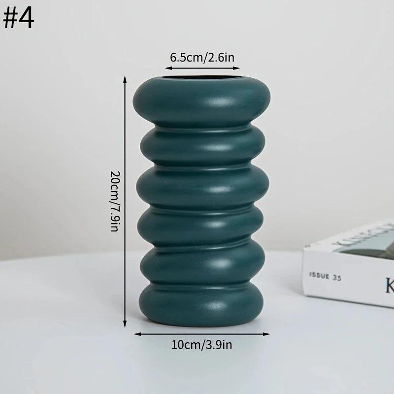 1PC Plastic Spiral White Vase Hydroponic Pot Vase Decoration Home Desk Decorative Vases for Flowers Decoration Maison Floreros