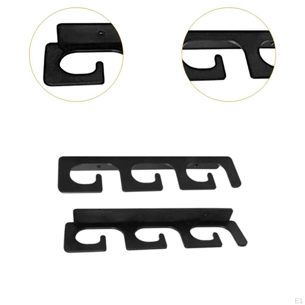 Fishing Rod Holders Organizer Wall Mounted 3 Rods Capacity Accessory Sturdy Easily Install Design