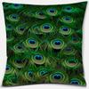 Peacock Feather Pattern Pillowcase Interior Decoration Office Living Room Home Pillowcase