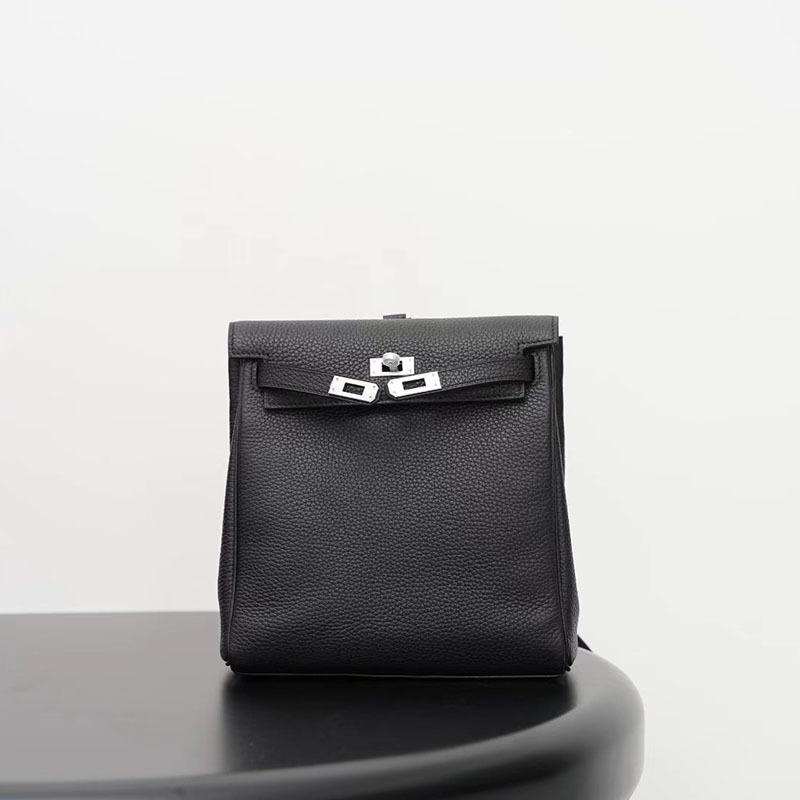 

Сумка из коровьей кожи высшего слоя TC Рюкзак Ado Женский рюкзак с ощущением высокого класса Простая и модная кожаная женская сумка 22x22x9cm чёрный