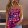Tops tube d'été pour femmes, T-shirt sans manches à imprimé mignon et sexy épaules dénudées