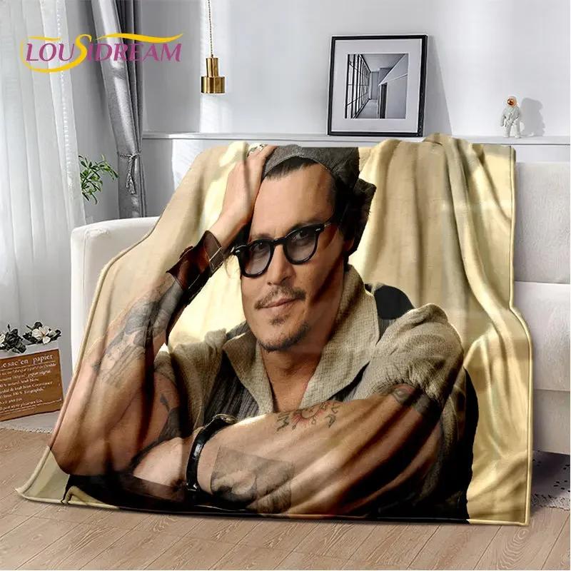 3D Printing Johnny Depp Series Soft Plush Blanket,Flannel Blanket Throw Blanket for Living Room Bedroom Bed Sofa Picnic Cover