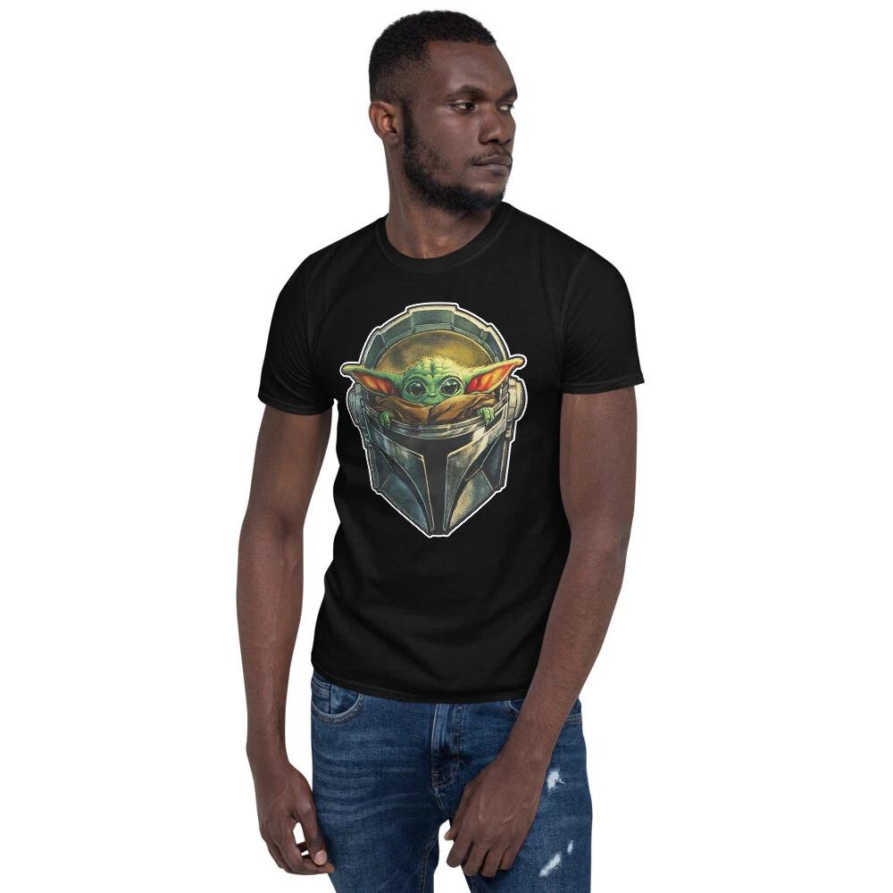 BABY YODA STAR W MANDALOR SCI FI MOVIE TV SHOW COOL Short-Sleeve Unisex T-Shirt M