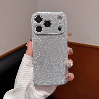 Starry Sky Glitter Powder for Apple 17pro Luxury Glitter Powder Leather Phone Case for IPhone 17 Simple Soft Protective Case