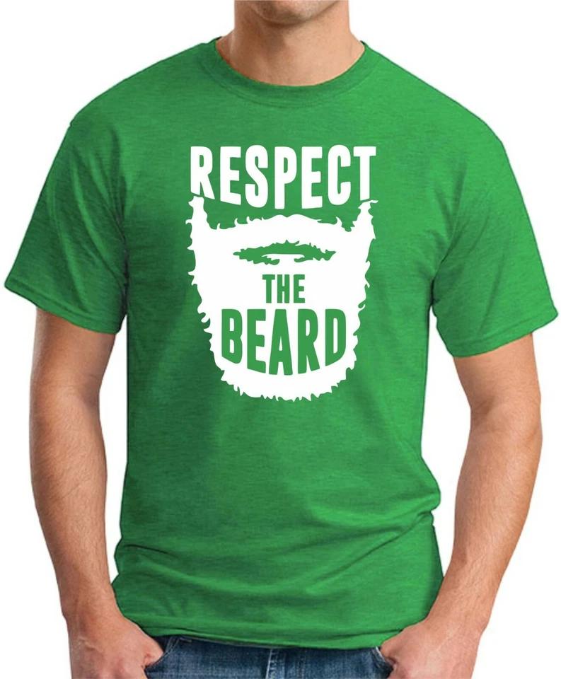 RESPECT THE BEARD T-SHIRT   Funny Slogan Novelty Mens Geeky Gift Geek Hipster 5 3XL