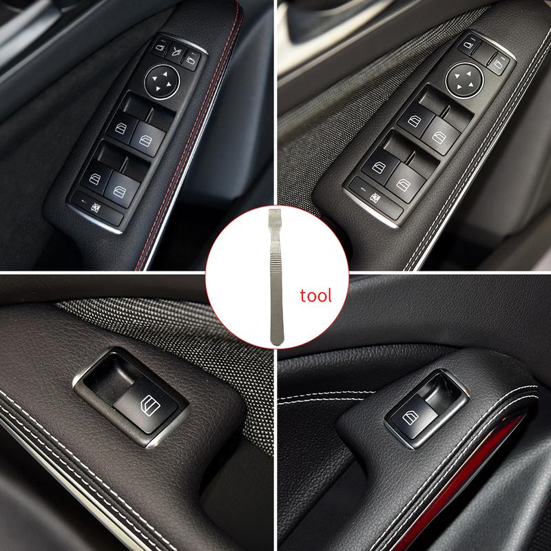 For Benz A B CLA GLA Class Car Power Window Switch Button Cover Cap For Mercedes W246 W176 W117 W156 A180 B200 CLA220 GLA260
