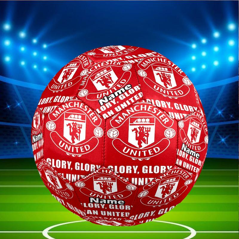 Custom Name Personalized Manchester United F.C-A Print Size 5 Soccer Ball Training & Match Football, for Team, Kicking, Gift for Football Enthusiasts