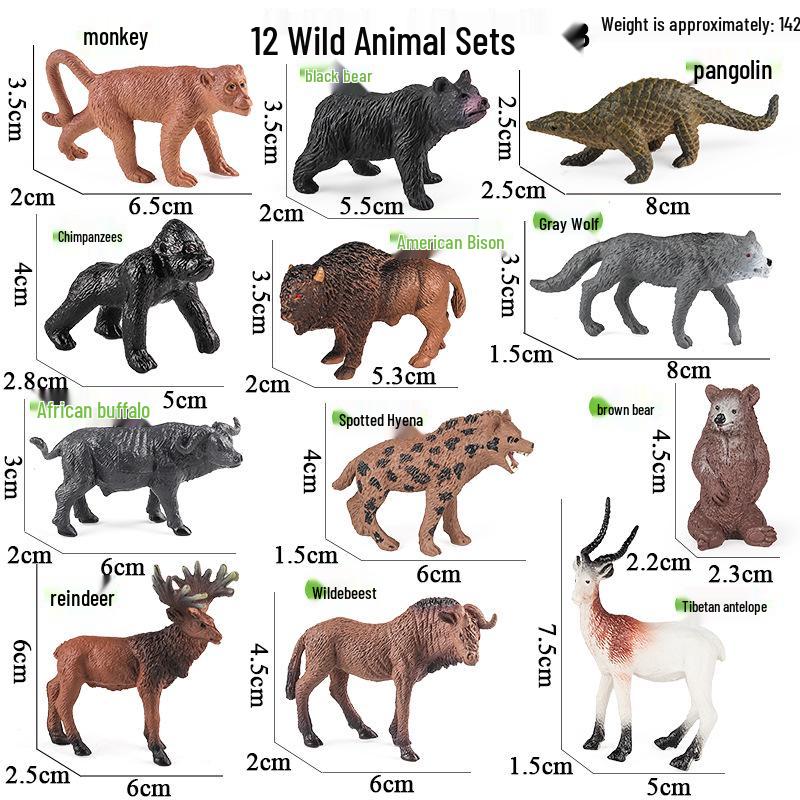 Farm Animal Miniature Set: Turkey, Rabbit, Horse, Donkey, Alpaca, Chicken, Duck, Goose, Pig, Dog, Cat