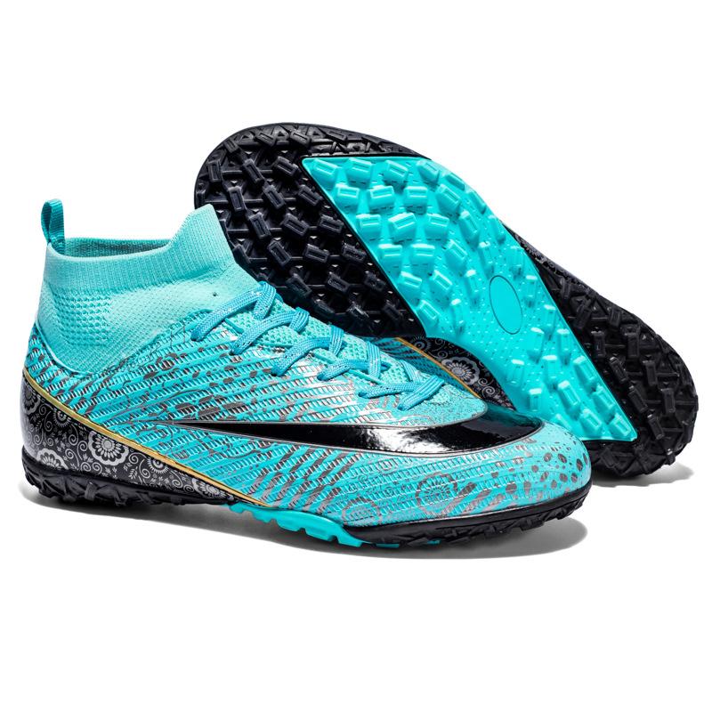 New High-top Football Shoes with Broken Nails, Youth and Students Training Shoes, Long Nails, Sports Shoes.