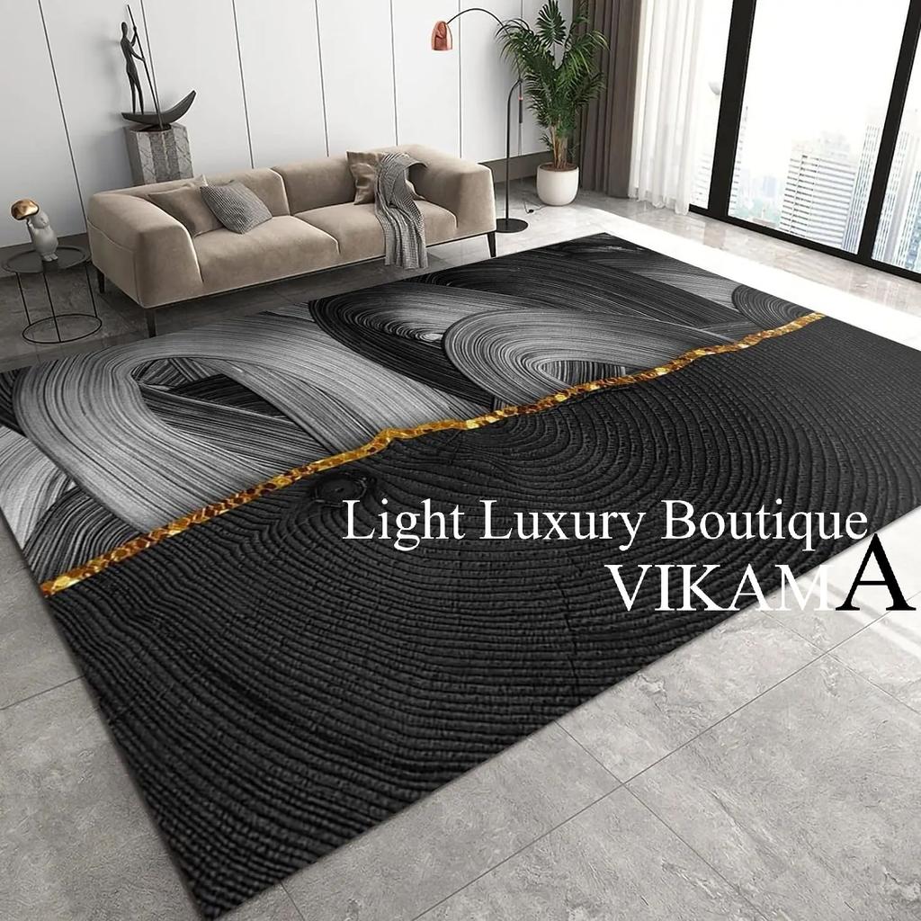 Crystal Velvet Light Luxury Household Carpet Living Room Study Bedroom Foot Mat Non-slip Dirty Resistant Washable Rug