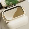 Space Saving Wall Mounted Trash Can Waterproof Plastic With Lid For Kitchen Bathroom Office Dorm