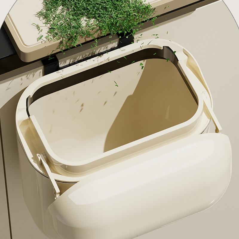 Space Saving Wall Mounted Trash Can Waterproof Plastic With Lid For Kitchen Bathroom Office Dorm