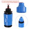 1/4" Hose Quick Connector 1/2 To 3/4" Thread Nipple Joint Garden Lawn Irrigation Hose Adapter Pipe Coupling Water Tap Fittings