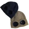 Windproof Ski Beanie with Goggles Warm Knitted Woolen Hat for Men & Women Thermal Headwear for Cold Weather Winter Outdoor Gear
