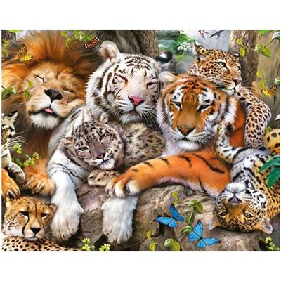 Diamantbroderi Animal tiger Diamantmaleri Landskap Bilde av Rhinestone Diamond Mosaic Pattern Crafts