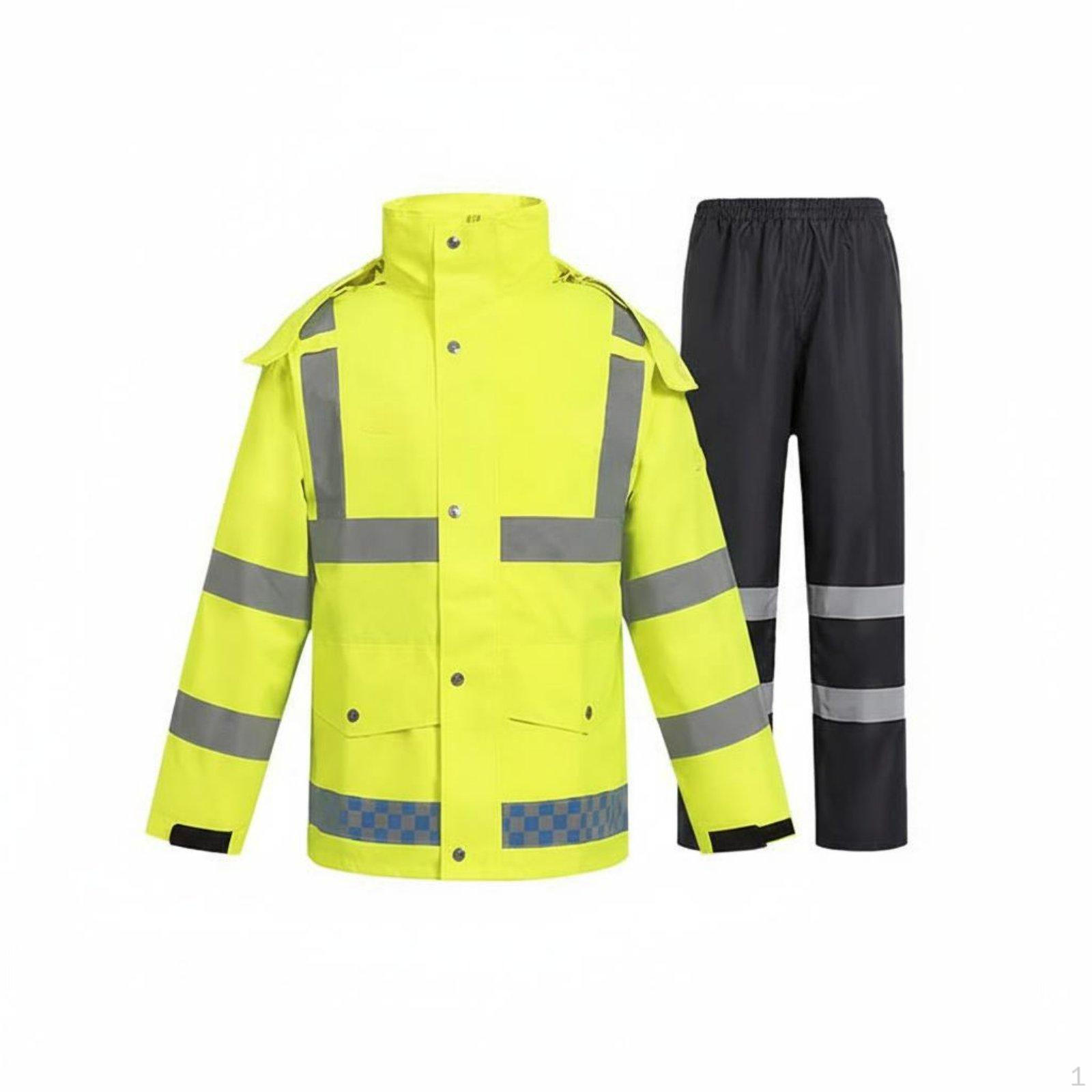 Reflective Rain Suit Heavy Duty High