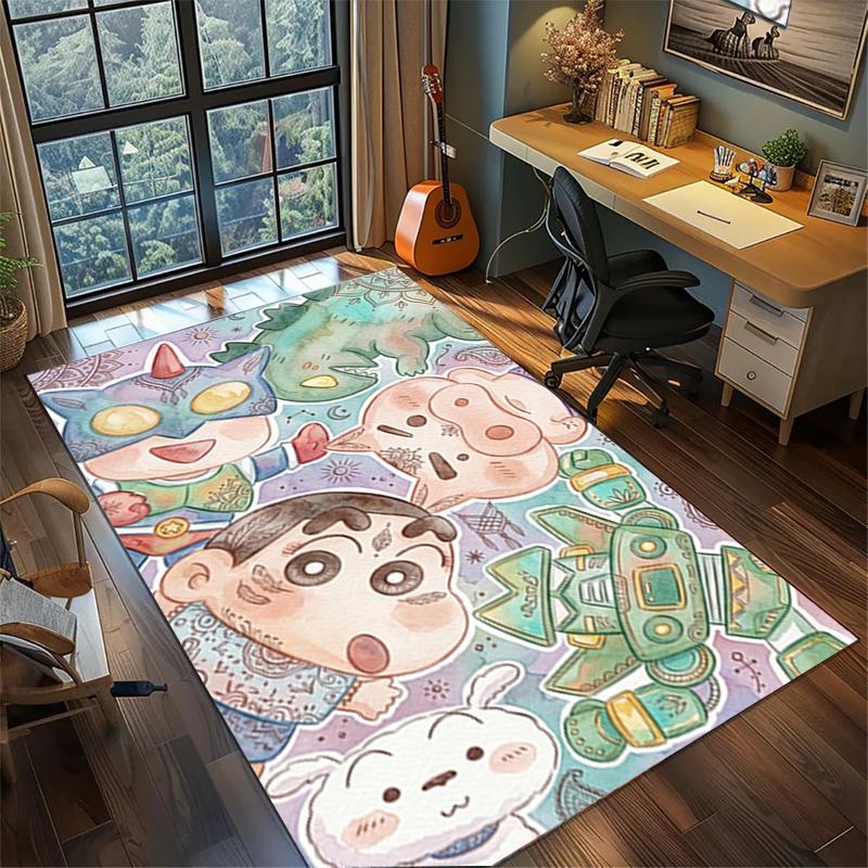 

Large Area Crayon Shin-chan Rug Non Slip Washable Floor Mat Bedroom Gamer Room Decor 60x90cm