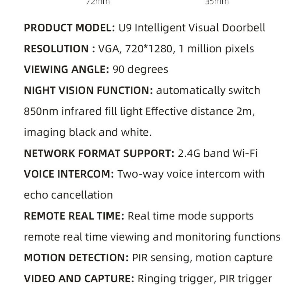 HD Wireless Video Doorbell with Solar Panel & Rain Cover, Smart Door Bell with Voice Changer, Two-Way Audio, Security Camera