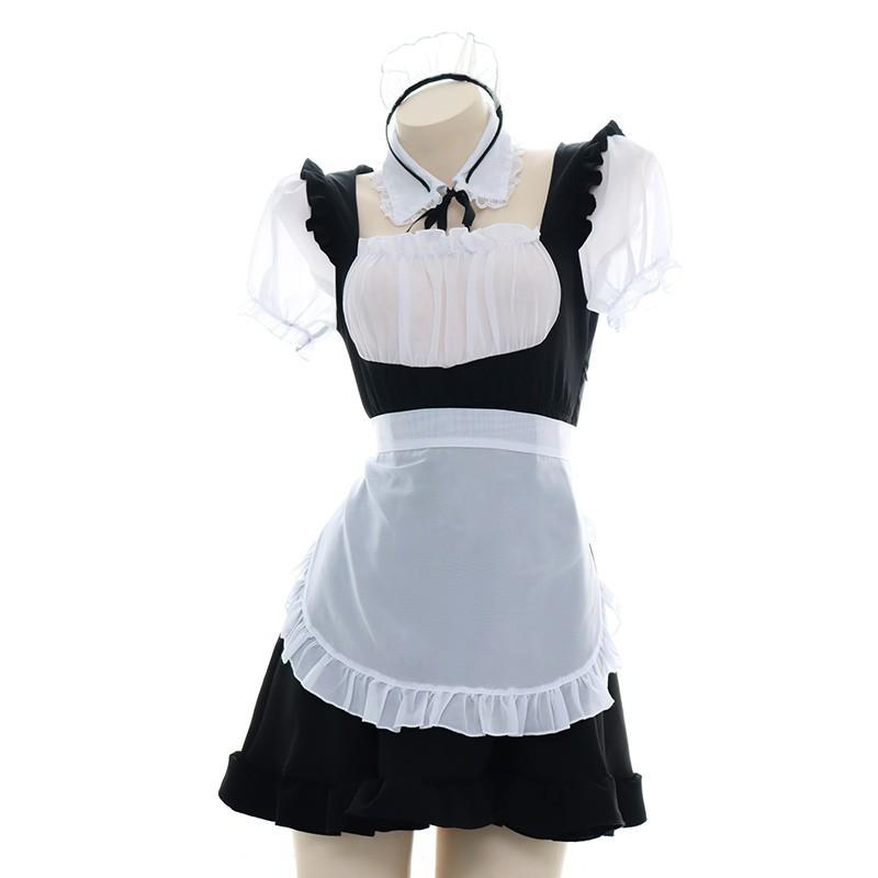 Anime Role Playing Maid Dress Japanese Sexy Female Maid Uniform Lolita Dress for Christmas Halloween Nurse Costume Sexy